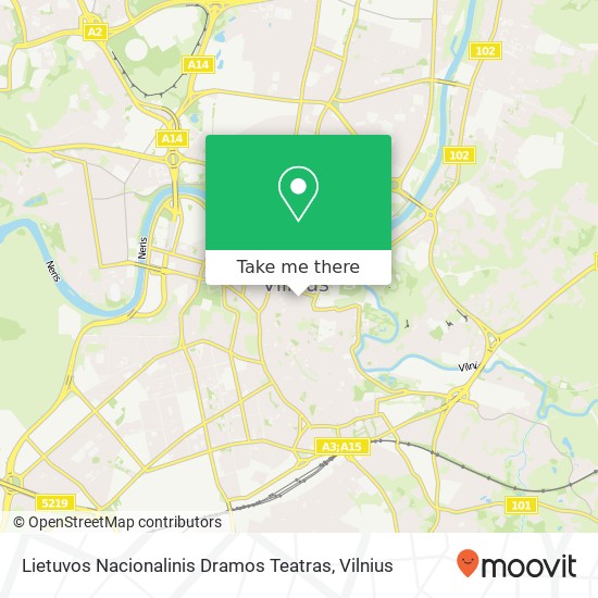 Карта Lietuvos Nacionalinis Dramos Teatras