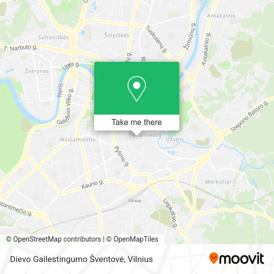 Карта Dievo Gailestingumo Šventovė