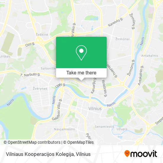 Карта Vilniaus Kooperacijos Kolegija