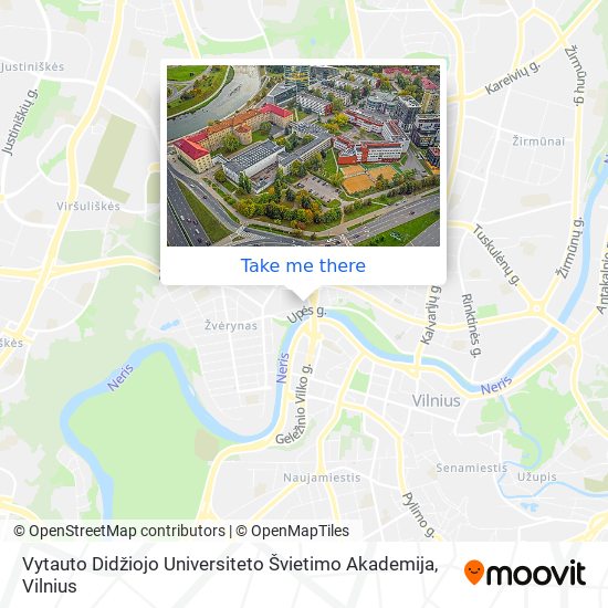 Карта Vytauto Didžiojo Universiteto Švietimo Akademija