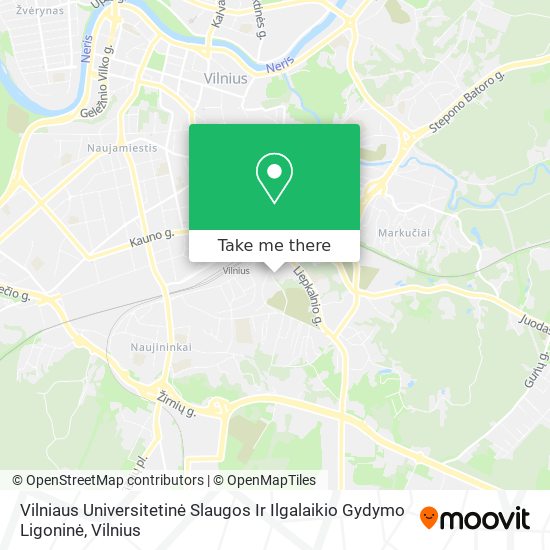 Vilniaus Universitetinė Slaugos Ir Ilgalaikio Gydymo Ligoninė map