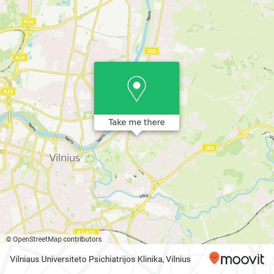 Карта Vilniaus Universiteto Psichiatrijos Klinika