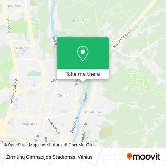 Карта Žirmūnų Gimnazijos Stadionas