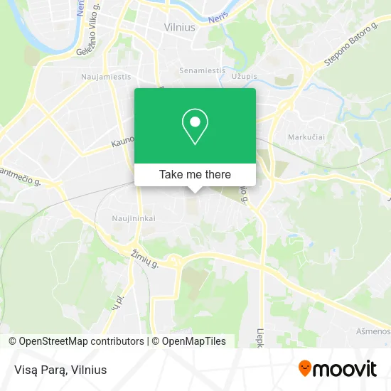 Карта Visą Parą