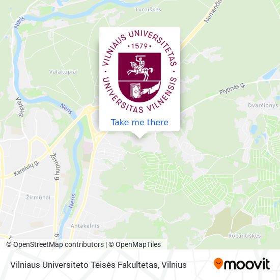 Карта Vilniaus Universiteto Teisės Fakultetas