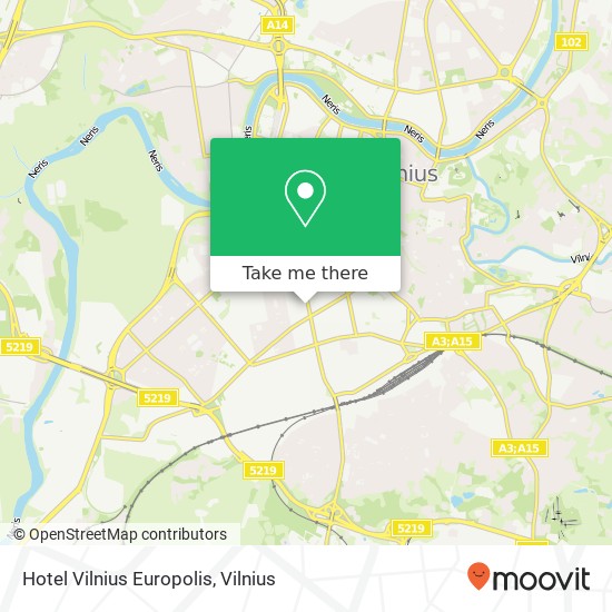 Hotel Vilnius Europolis map