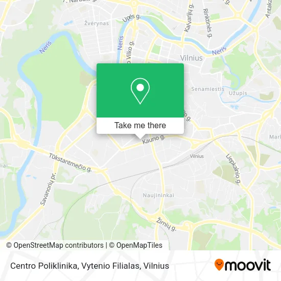 Карта Centro Poliklinika, Vytenio Filialas