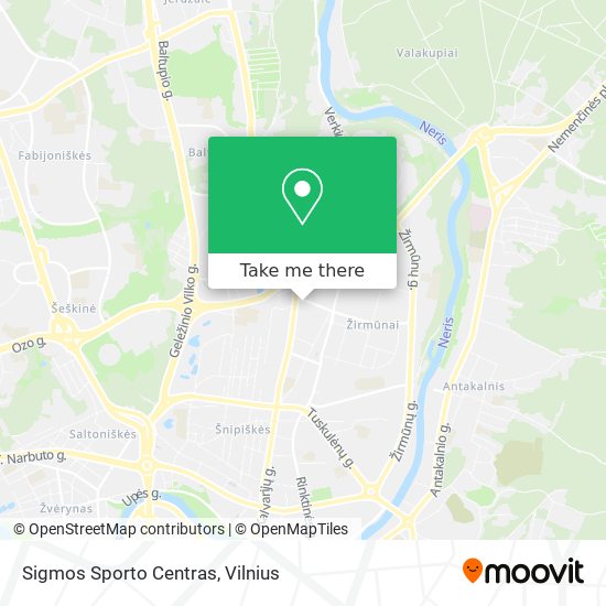 Sigmos Sporto Centras map