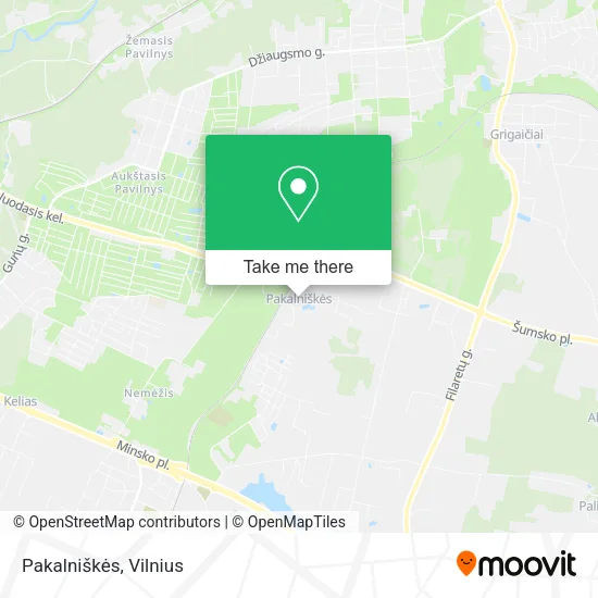 Карта Pakalniškės