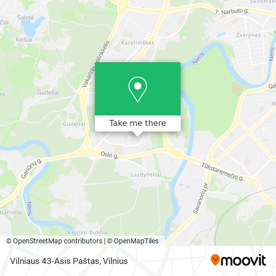 Карта Vilniaus 43-Asis Paštas
