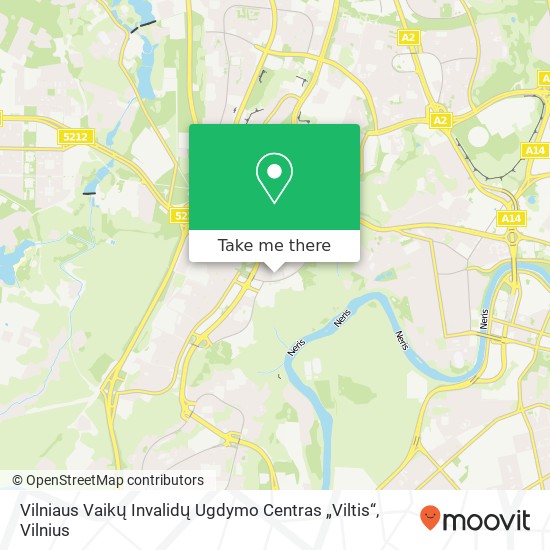 Vilniaus Vaikų Invalidų Ugdymo Centras „Viltis“ map
