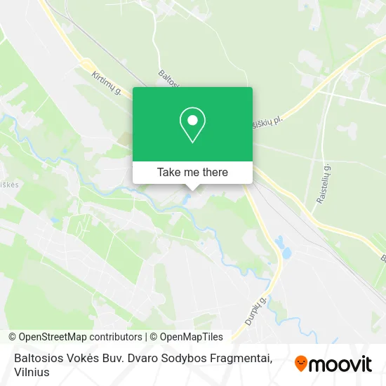 Карта Baltosios Vokės Buv. Dvaro Sodybos Fragmentai