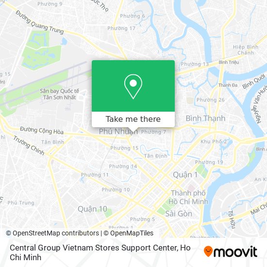 Central Group Vietnam Stores Support Center map