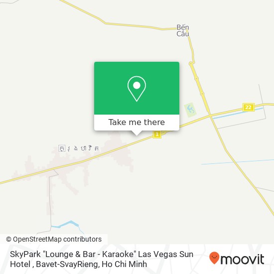 SkyPark "Lounge & Bar - Karaoke" Las Vegas Sun Hotel , Bavet-SvayRieng map