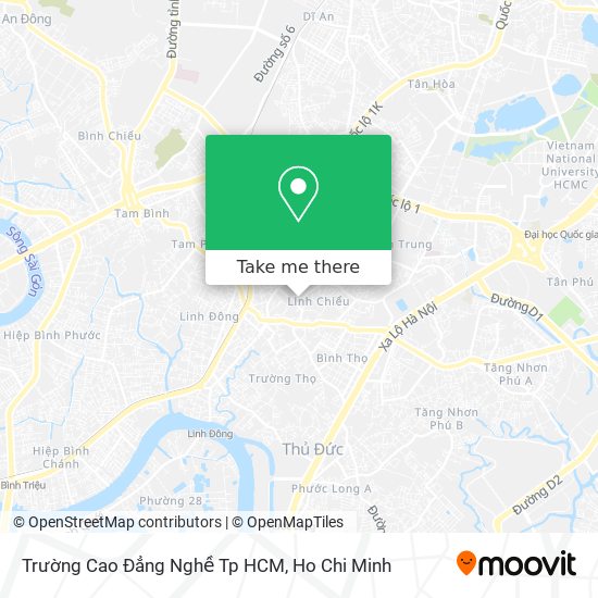 Trường Cao Đẳng Nghề Tp HCM map