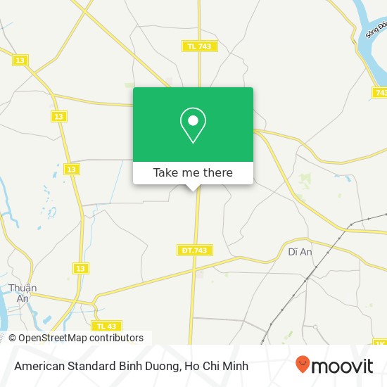 American Standard Binh Duong map