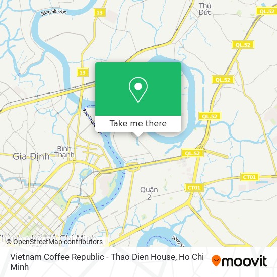 Vietnam Coffee Republic - Thao Dien House map