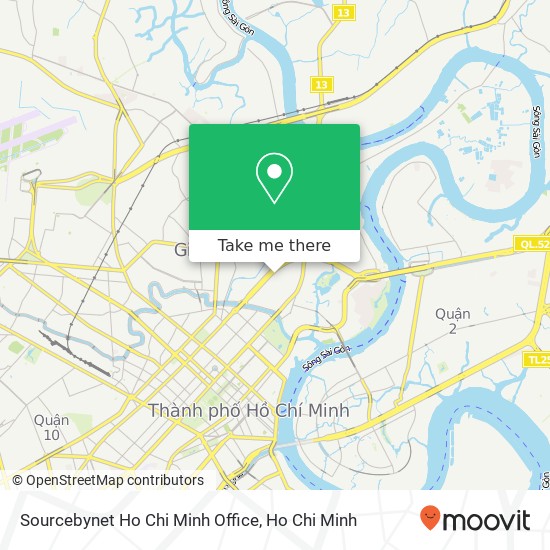 Sourcebynet Ho Chi Minh Office map
