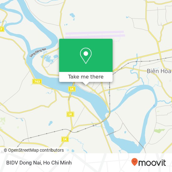 BIDV Dong Nai map