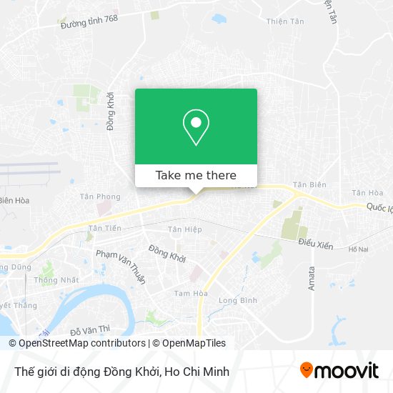 Thế giới di động Đồng Khởi map