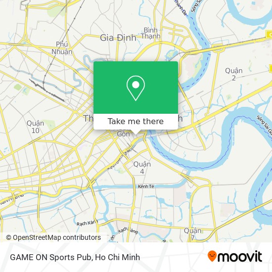 GAME ON Sports Pub map