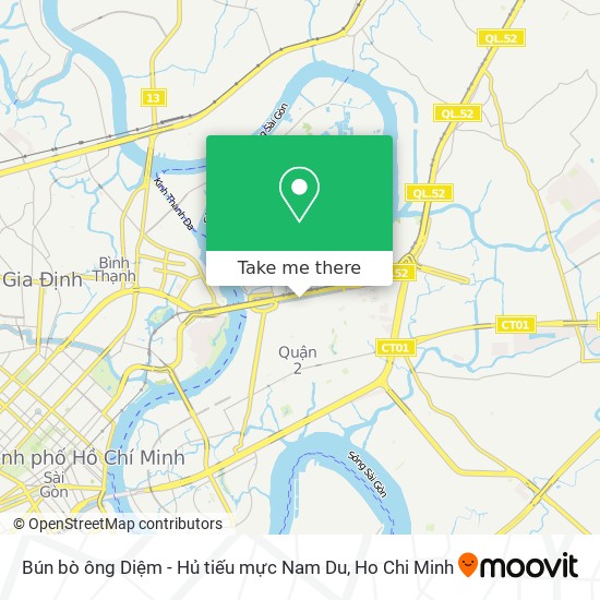 Bún bò ông Diệm - Hủ tiếu mực Nam Du map