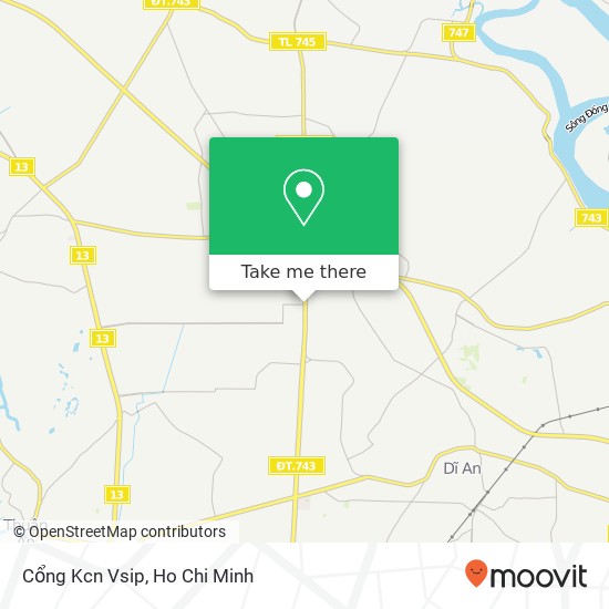 Cổng Kcn Vsip map