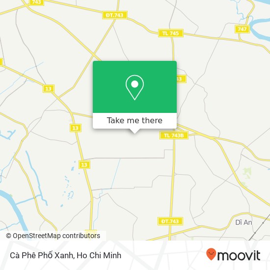 Cà Phê Phố Xanh map