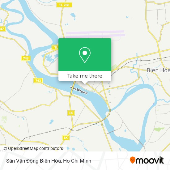 Sân Vận Động Biên Hòa map