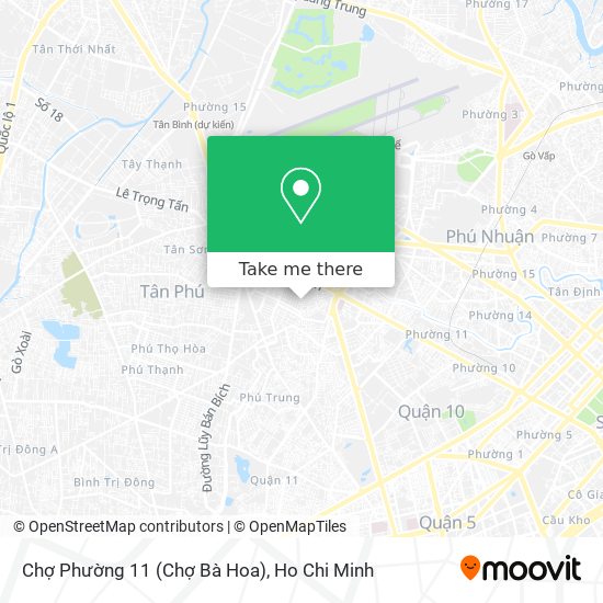 Chợ Phường 11 (Chợ Bà Hoa) map