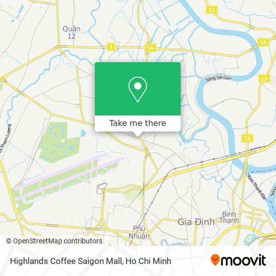 Highlands Coffee Saigon Mall map