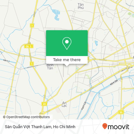 Sân Quần Vợt Thanh Lam map
