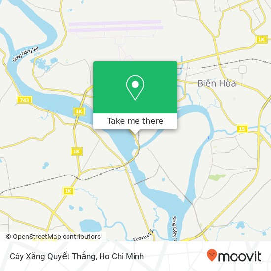 Cây Xăng Quyết Thắng map