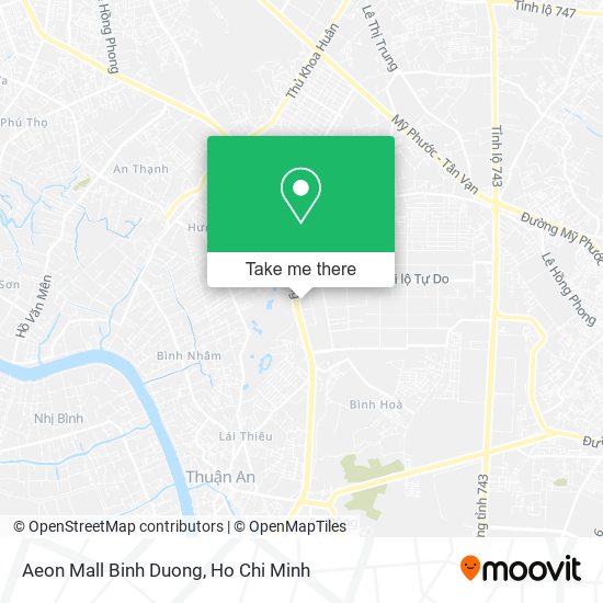 Aeon Mall Binh Duong map
