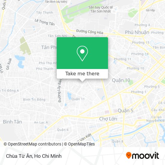 Chùa Từ Ân map
