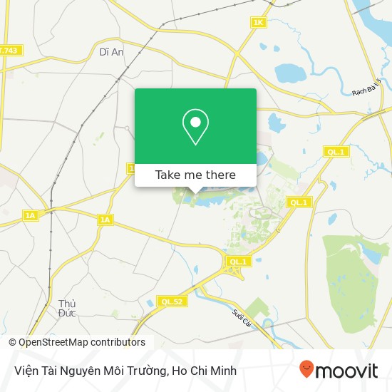 Viện Tài Nguyên Môi Trường map