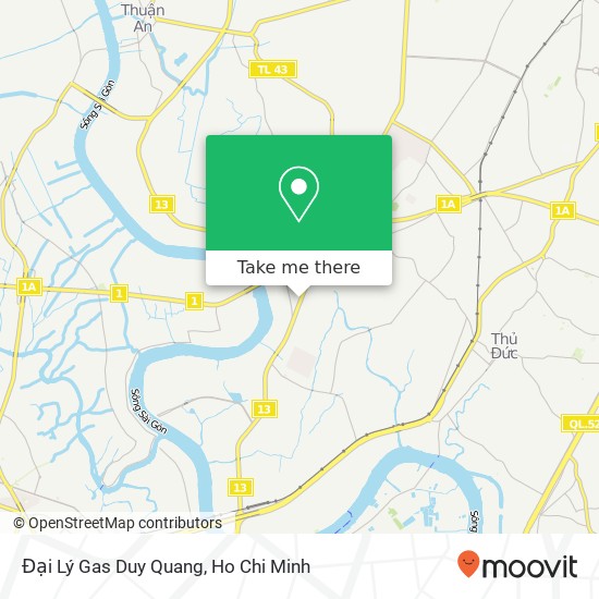 Đại Lý Gas Duy Quang map