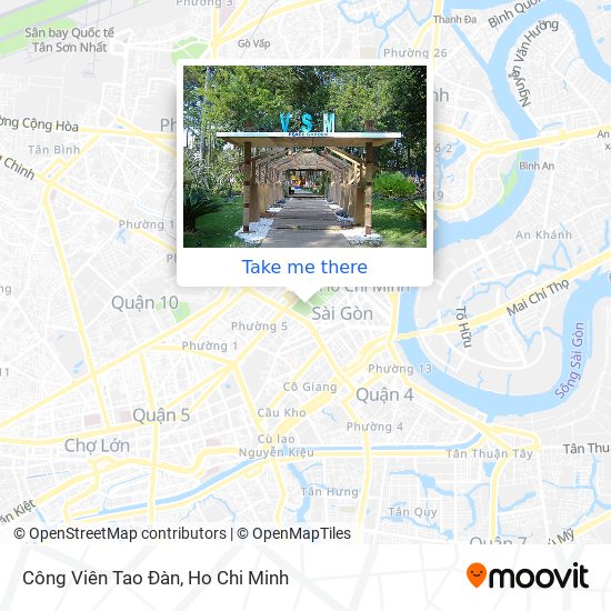 How to get to Cȏng Viên Tao Đàn in Quận 1 by Bus?