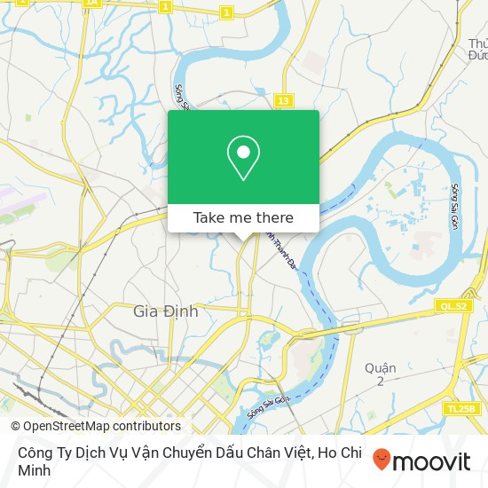 Công Ty Dịch Vụ Vận Chuyển Dấu Chân Việt map