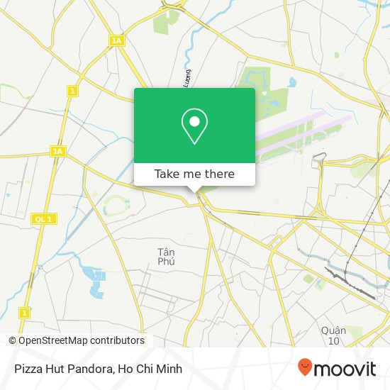 Pizza Hut Pandora map