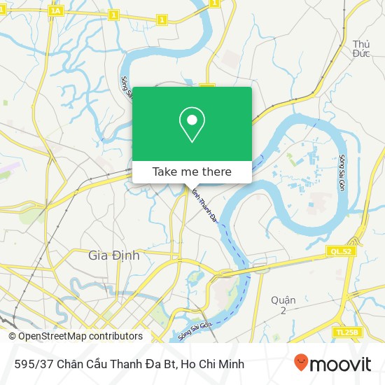 595/37 Chân Cầu Thanh Đa Bt map