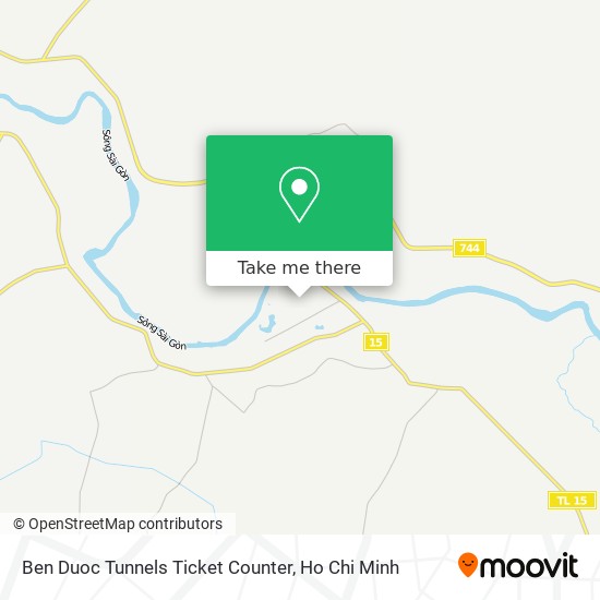 Ben Duoc Tunnels Ticket Counter map