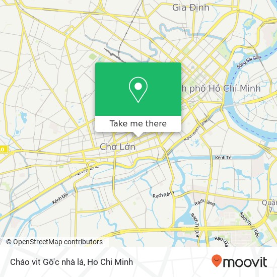 Cháo vit Gô'c nhà lá map