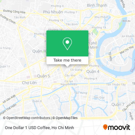 One Dollar 1 USD Coffee map