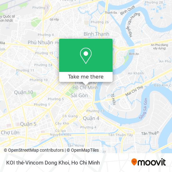 KOI thé-Vincom Dong Khoi map