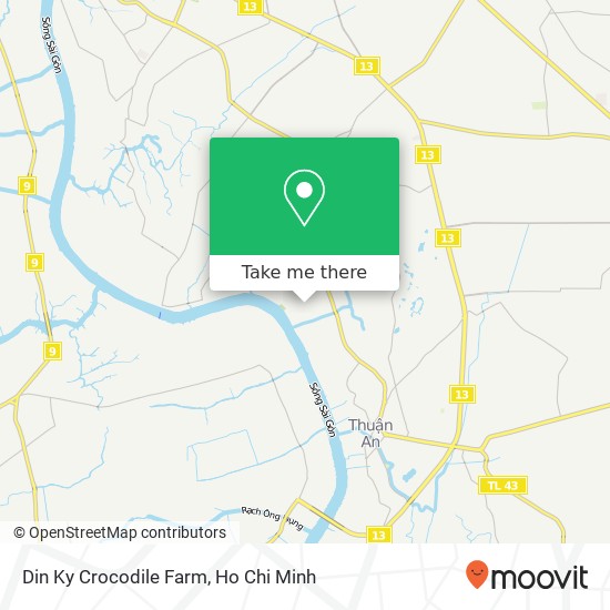 Din Ky Crocodile Farm map