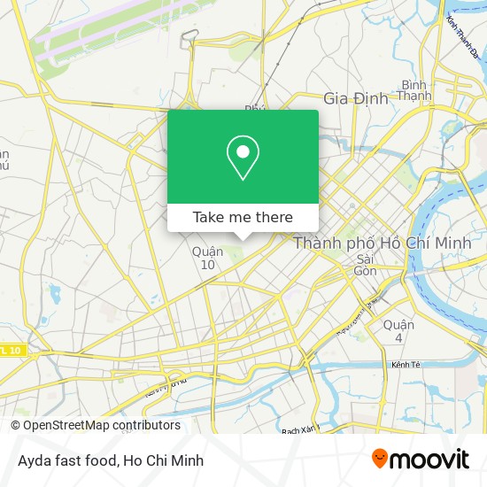 Ayda fast food map