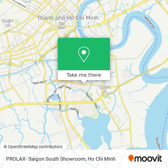 PROLAX- Saigon South Showroom map