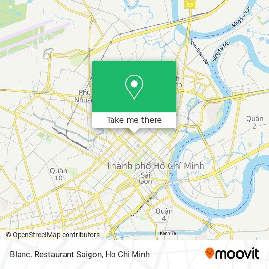 Blanc. Restaurant Saigon map