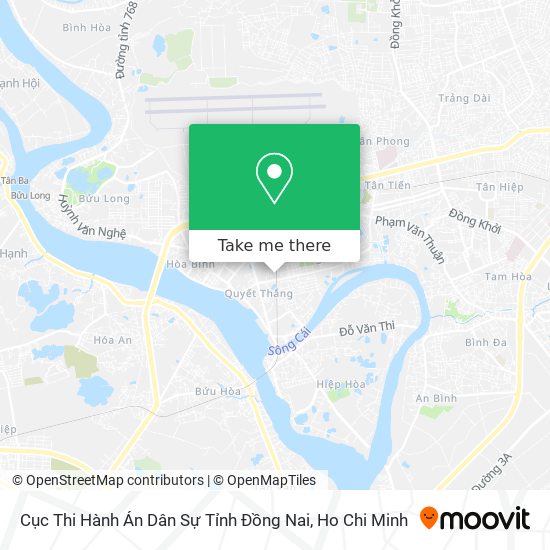 Cục Thi Hành Án Dân Sự Tỉnh Đồng Nai map